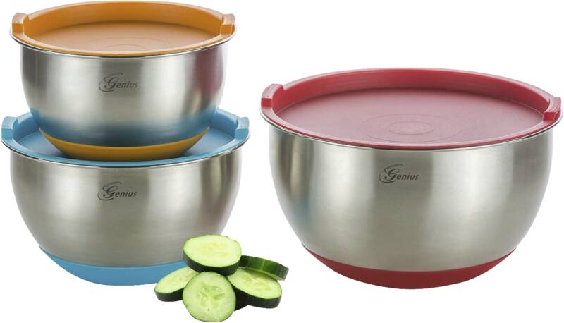 Edelstahl Schüssel-Set mit Deckel 6tlg