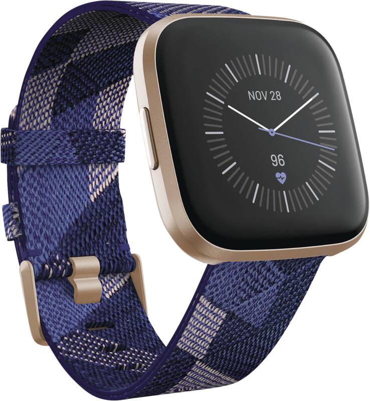 Versa 2 SE (NFC), Alu, marineblau-rosafarbenes Armband