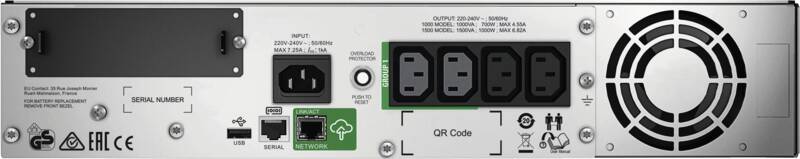 SMT1500RMI2UC 1500 VA / 1000 W