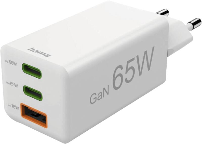 201996 Mini-Lader, GaN, 2 USB-C+1 A, 65W