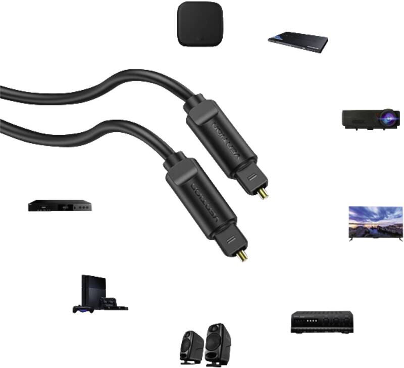 Glasfaser-Audiokabel Toslink, ST-ST 2m