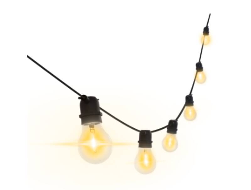 Fiesta LED Kette schwarz clear