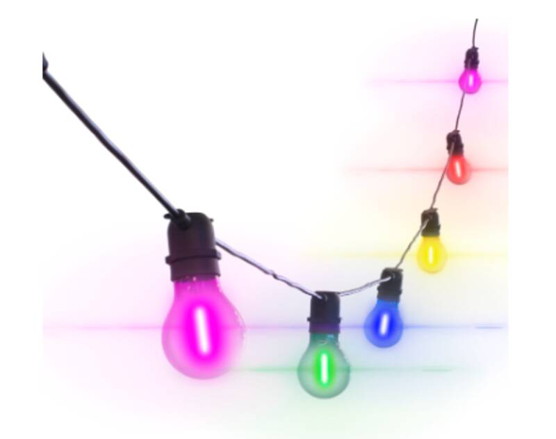 Fiesta LED Kette schwarz color