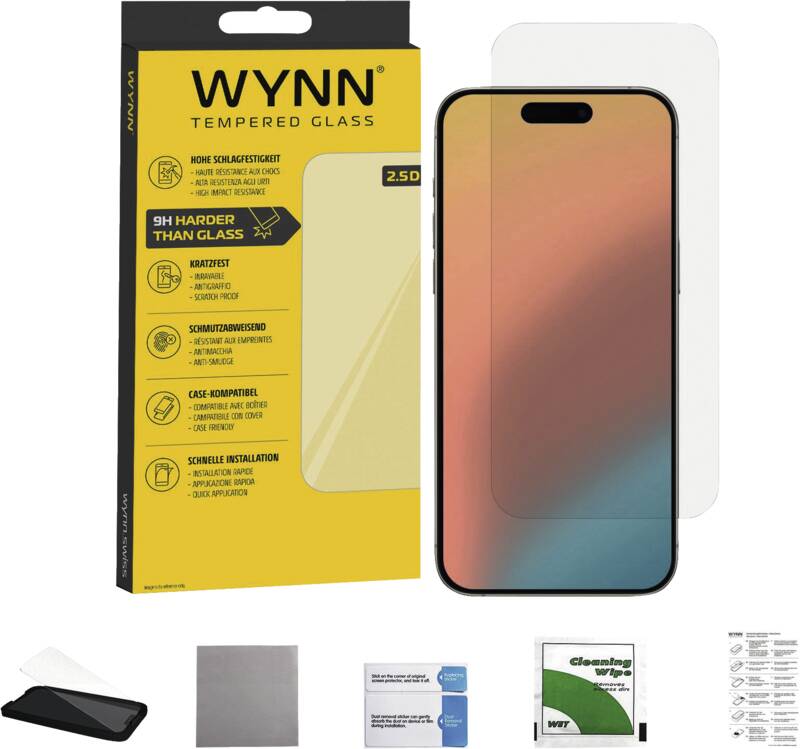 2.5D Extra Clear Schutzglas iPhone 16 Pro