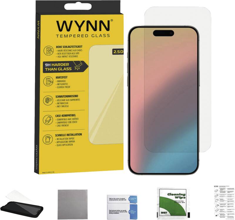 2.5D Extra Clear Schutzglas iPhone 16 Pro Max