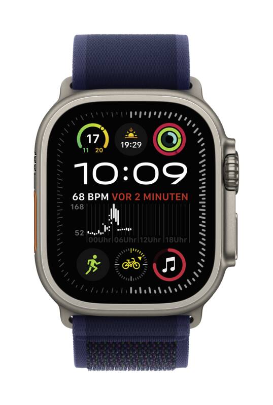 Watch Ultra 2, GPS + Cellular, 49mm, Titan, Gr. S/M, blaues