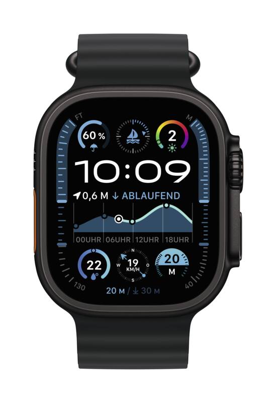 Watch Ultra 2, GPS + Cellular, 49mm, Titan, schwarzes Ocean