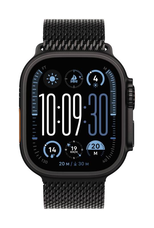 Watch Ultra 2, GPS + Cellular, 49mm, Titan, schwarzes Armban