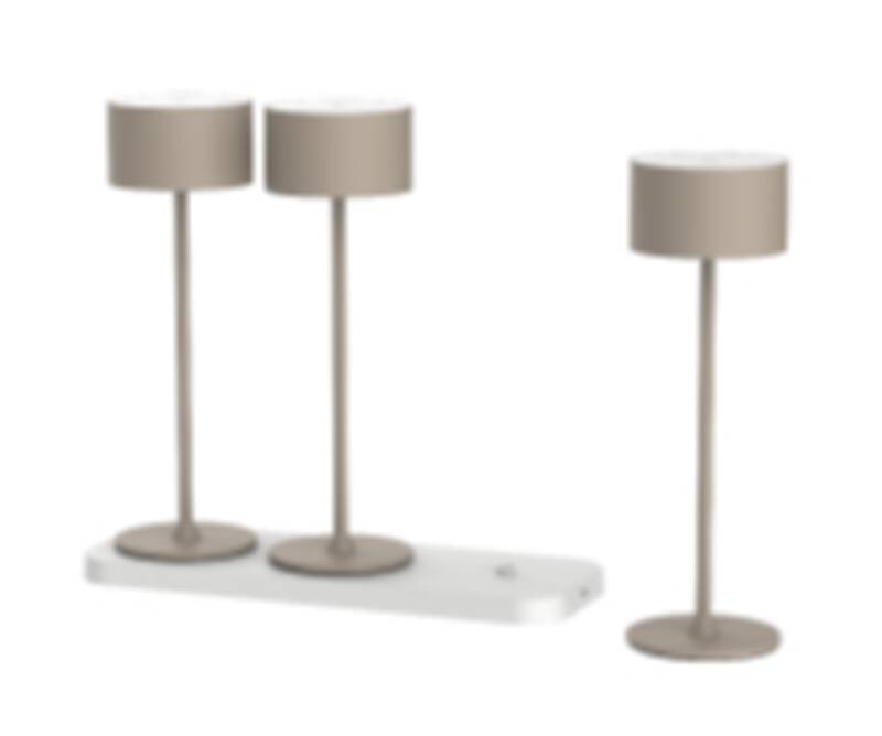 Akku-Tischleuchten 3er Set mit Ladestation Tavolo