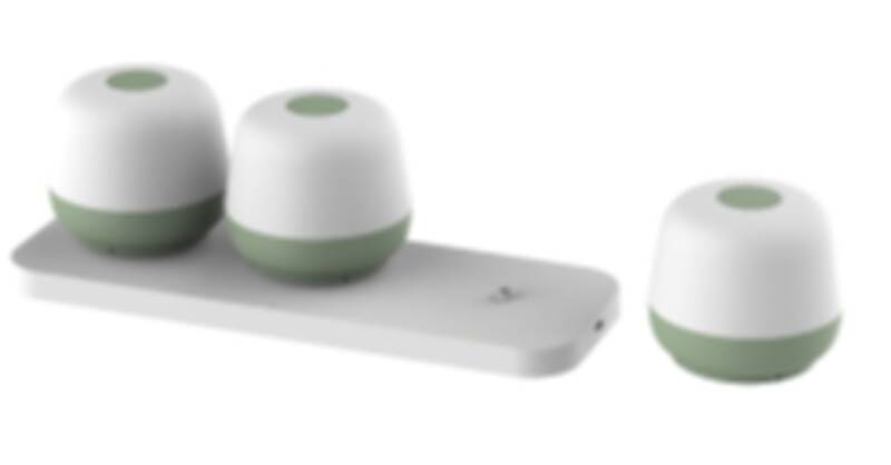 "Akku-Tischleuchten 3er Set mit Ladestation MoveGlow