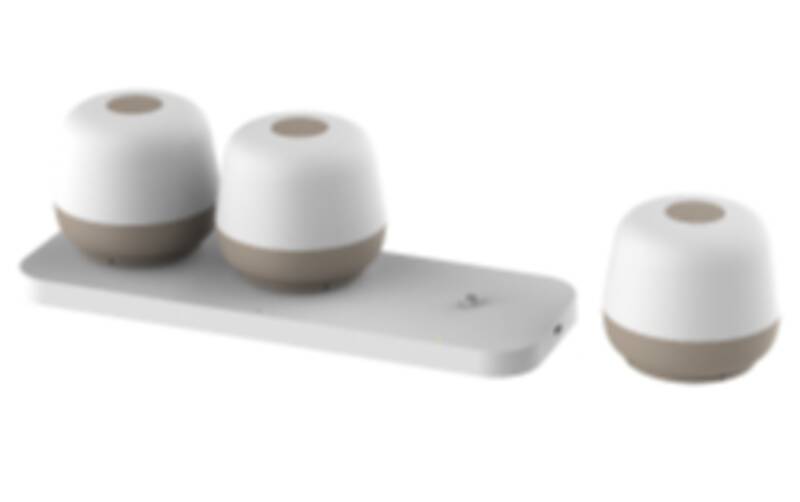 Akku-Tischleuchten 3er Set mit Ladestation MoveGlow