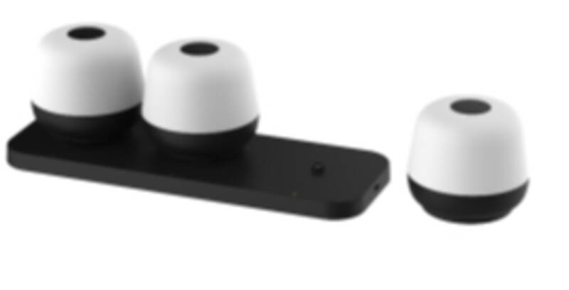 "Akku-Tischleuchten 3er Set mit Ladestation MoveGlow