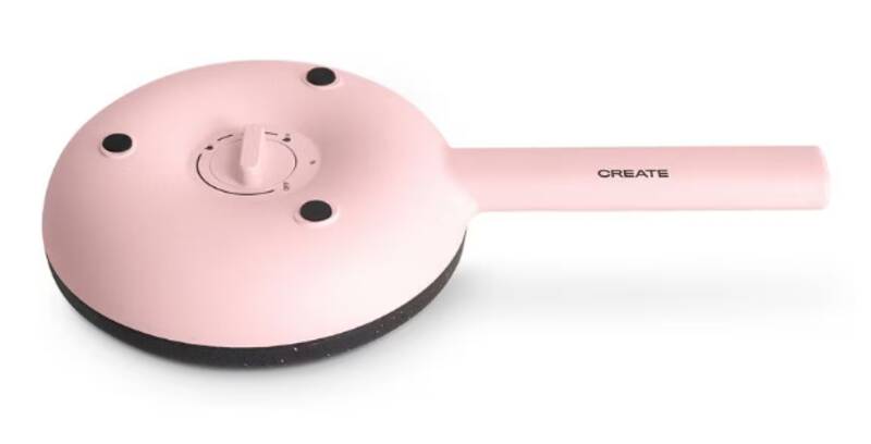 Creppmaschine Pastellrosa