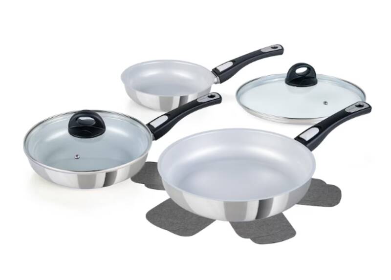 Cerafit Steel Pfannen 7tlg. Weiss