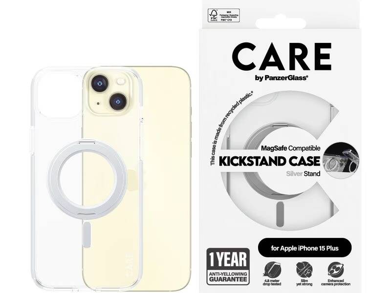CARE Back Cover Feature Kickstand iPhone 15 Pro Max Silber