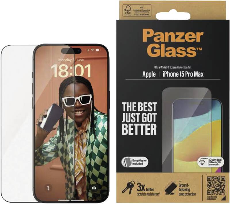 Displayschutz Ultra Wide Fit iPhone 15 Pro Max