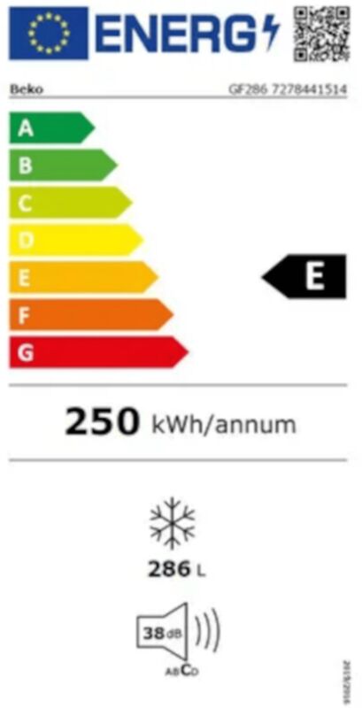 GF286, Nofrost, 275l, weiss