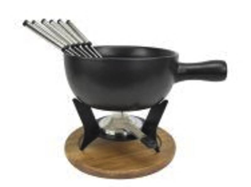 Käse-Fondueset Akazienholz 6teilig