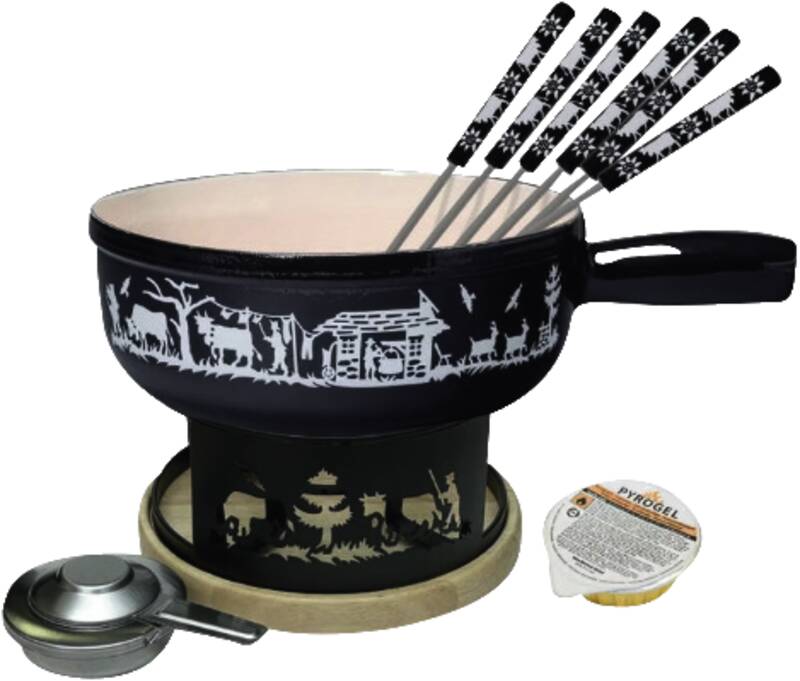 ALPES Fondue-Set 9-tlg 21cm