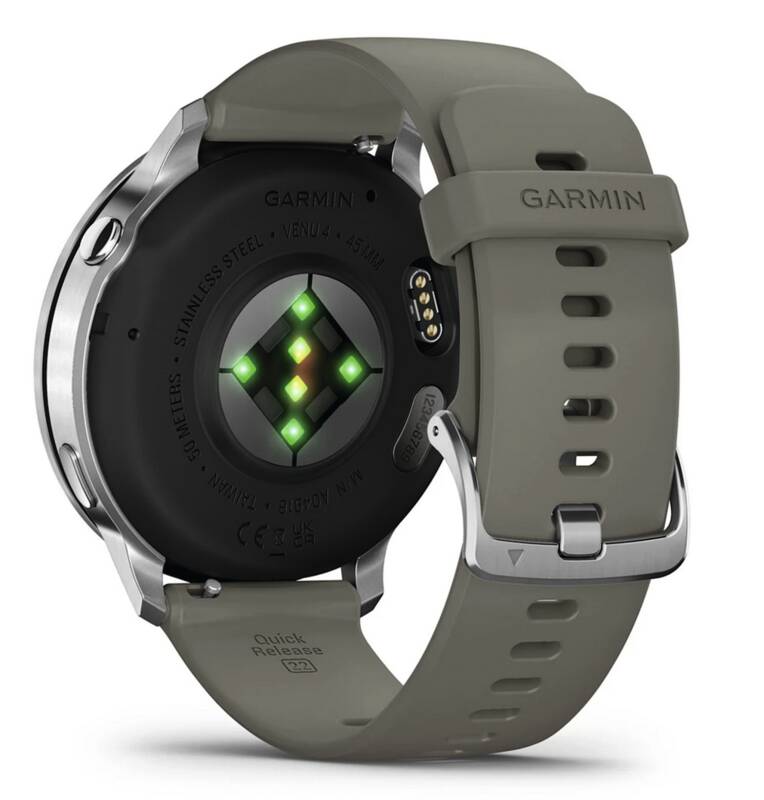 Venu 4 - 45 mm Schnellwechsel-Silikon-Armband 22 mm Grau