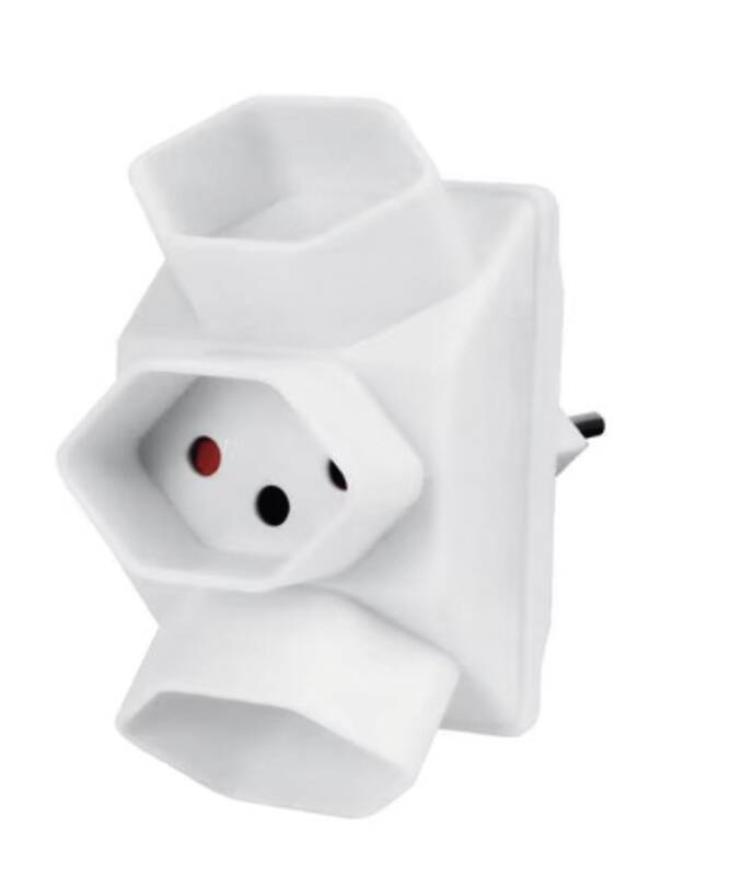 Mehrfachadapter sternförmig 3xT13 ws