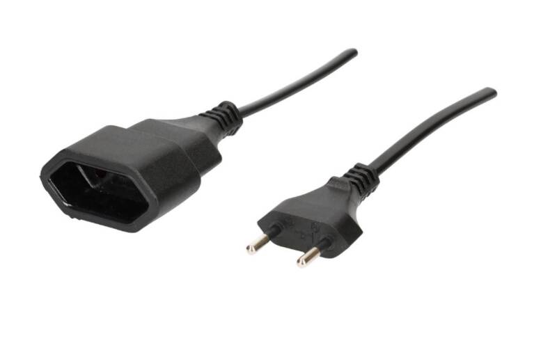 TDF-Verlängerung H05VVH2-F2X1.0 5m schwarz BS Typ 11 / Typ 1