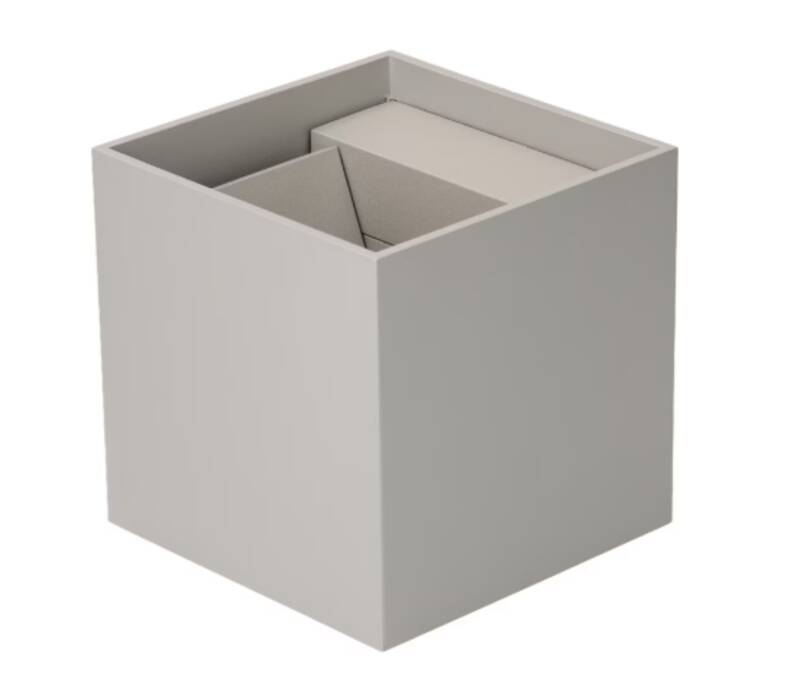 LED-Wandleuchte BIG-BOX alugrau RAL9006