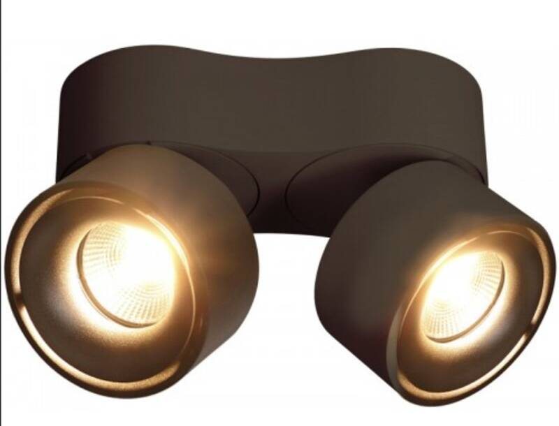 LED-Deckenspot DOUBLE SHINE schwarz 3000K 2200lm 2x 36°