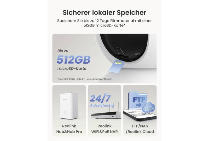 E340 4K PTZ Wifi Kamera 3x Zoom