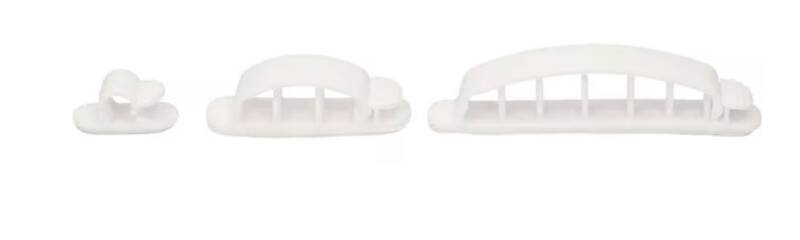 CLIP-SET 8x weiss assortiert