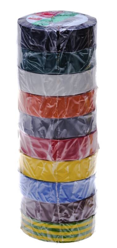 Universal-Isolierband 10 farbig L=10m B=15mm PVC-Folie