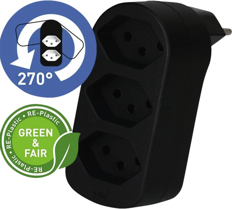 ADAPT 3x Typ 13 schwarz drehbar