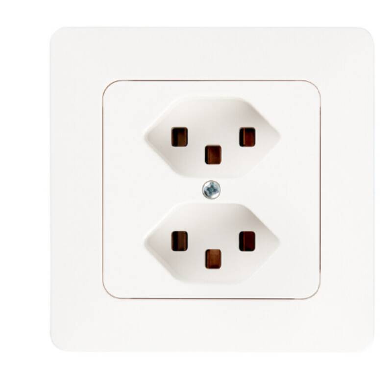 Steckdose 2x Typ 23 UP priamos weiss