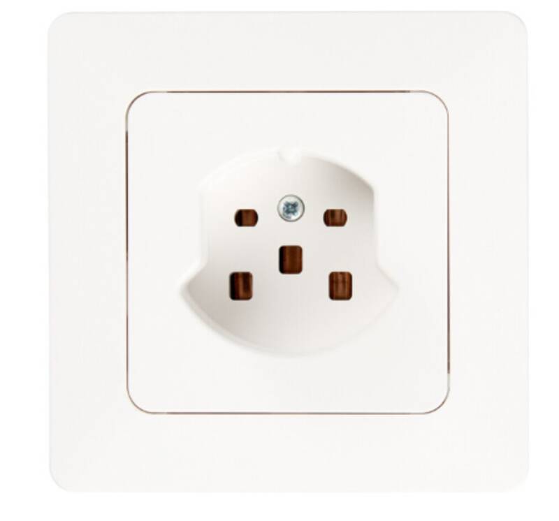 Steckdose 1x Typ 25 UP priamos weiss