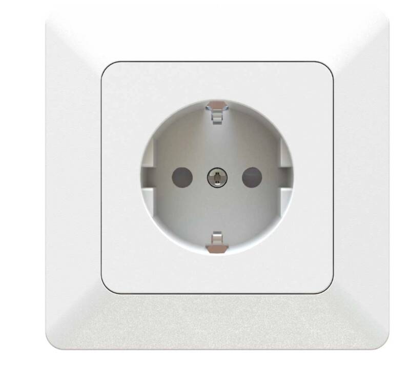 Steckdose 1x Schuko UP priamos weiss