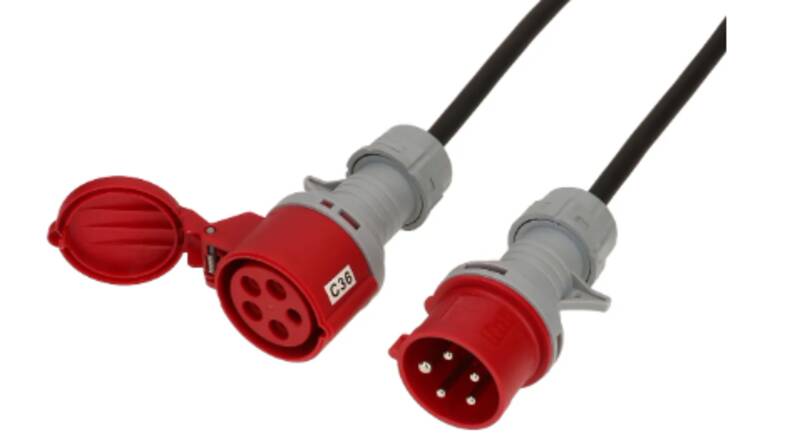 CEE-Verlängerung H07RN-F5G1.5 schwarz 20m IP44 5-polig