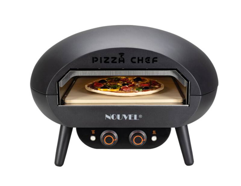 Pizza-Ofen "Piccolo" mit Licht, schwarz