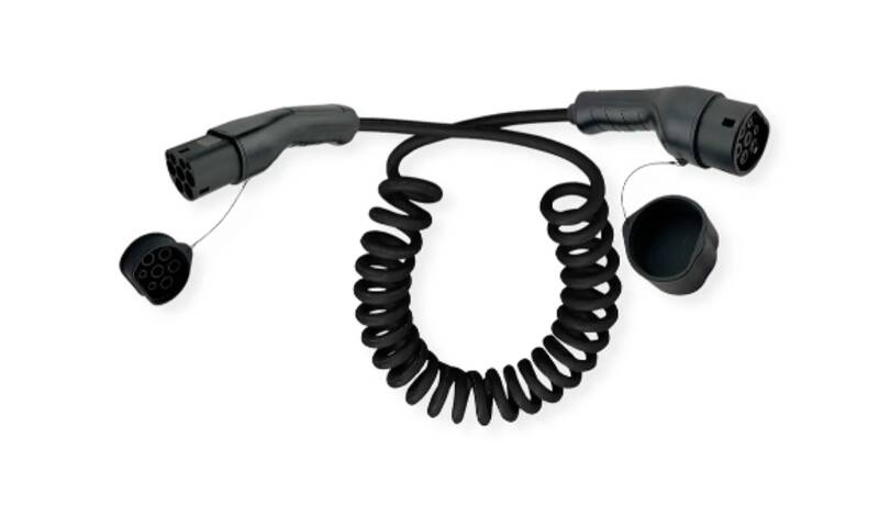 EV-Ladekabel 1ph 32A, 7.4kW, 5.0m, Spiral