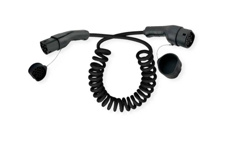 EV-Ladekabel 1ph 32A, 7.4kW, 7.5m, Spiral