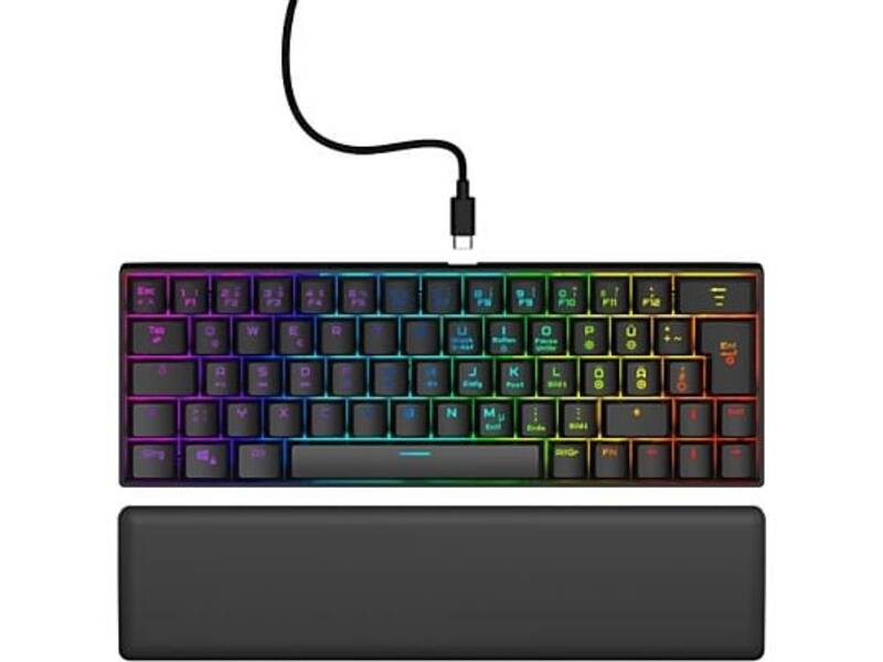 77217828 Exodus 760 Mechanical Mini, Rote Switches, Schwarz