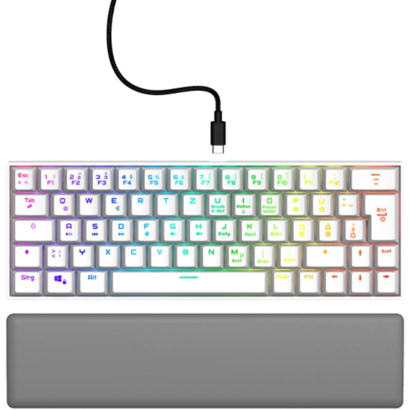 77217829 Exodus 760 Mechanical Mini, Rote Switches, Weiss