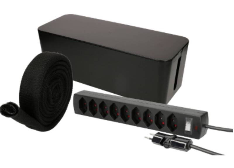 Set Kabelmanagement Box gross schwarz