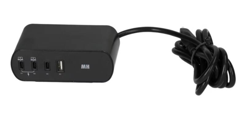 Desktop Charger PD65W 3x USB-C 1x USB-A 2x Typ 13 schwarz