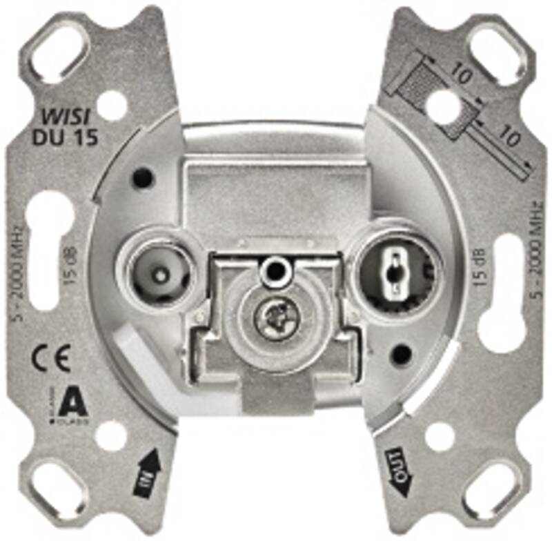 2-Loch Breitbanddose, 15 dB DU15