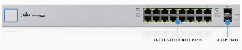 18 Port PoE Switch UniFi US-16-150W