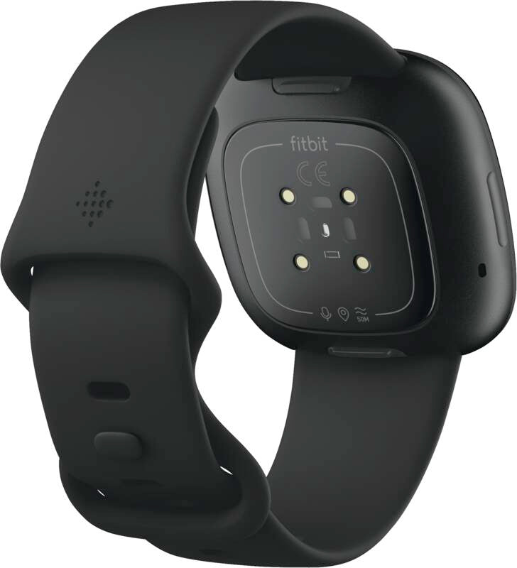Versa 3, Aluminium, schwarzes Armband