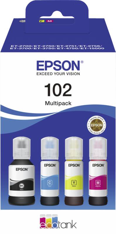 102 EcoTank Multipack Nachfülltinte 1x127ml 3x70ml