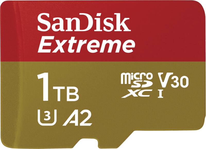 Extreme microSDXC 1TB UHS-I Card with Adapter 190MB/s