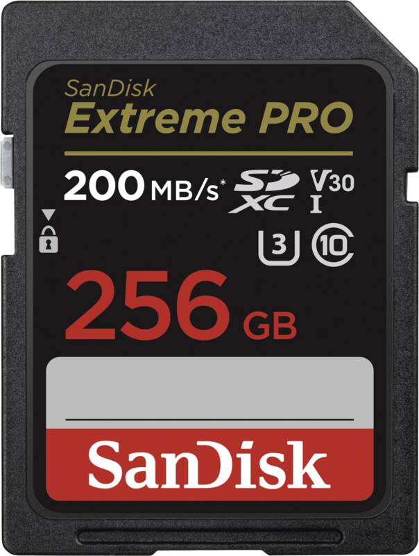 Extreme Pro SDXC 256GB 200MB/s UHS-I
