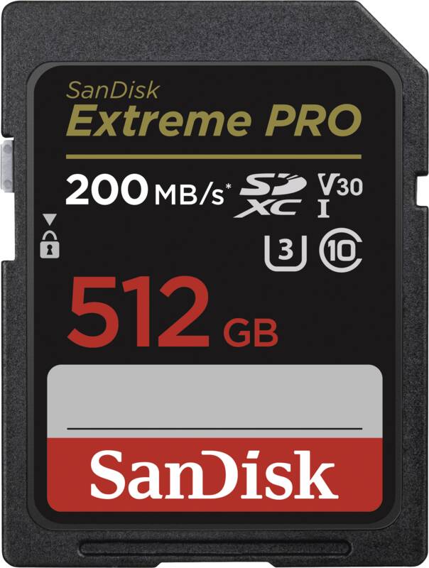 Extreme Pro SDXC 512GB 200MB/s UHS-I